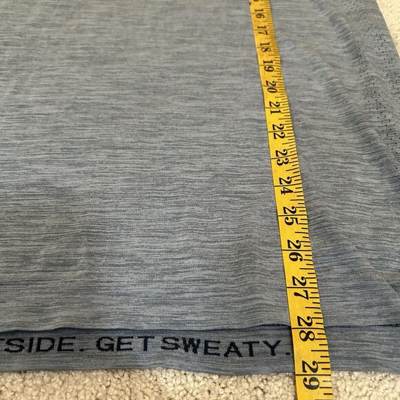 Lululemon Metal Vent Tech Short Sleeve Shirt Men's Large Heather Grayish Blue - Picture 6 of 7